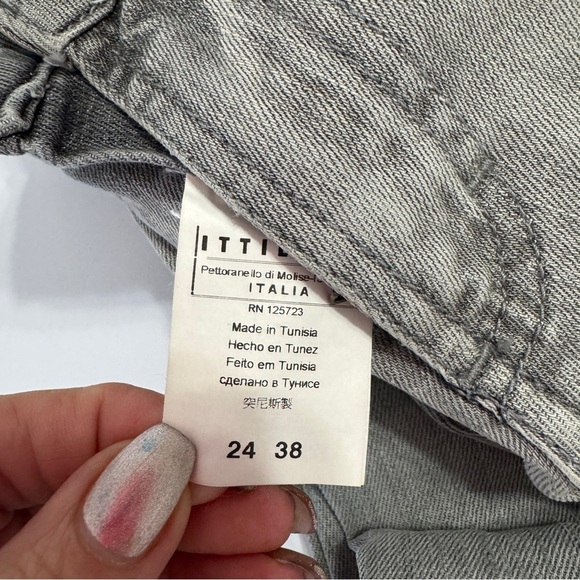 NWT Fiorucci Gray Skinny Jeans Size 24 Made in Tunisia - Picture 8 of 12